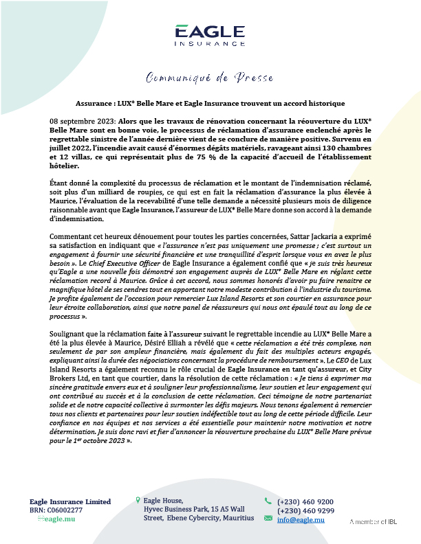 Communique de Presse LIR-Eagle